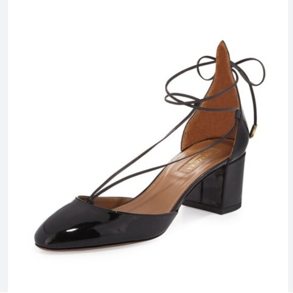 Aquazzura Shoes - Aquazzura Black Patent Leather Heels